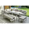 Salon de jardin haut en aluminium Antalya gris