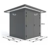 Abri de jardin Hibiscus avec porte de garage battante avec dimensions