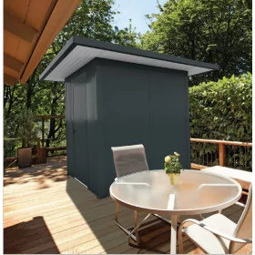 Abri de jardin hibiscus avec porte de service