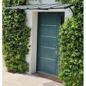 Marquise de porte aluminium Romane