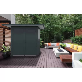 Abri de jardin hibiscus avec porte de garage battante