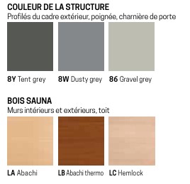 Couleurs sauna Celsius - www.fenetres-pas-cher.com
