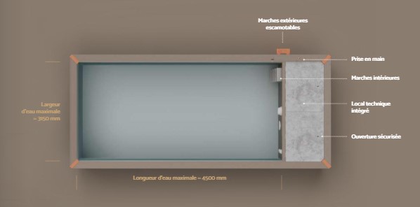 Descriptif piscine Aqua 10 - fenetres-pas-cher.com