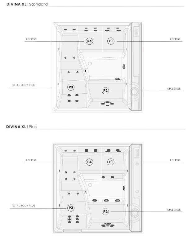 fonctions spas divina XL standard et divina XL plus Novellini - www.fenetres-pas-cher.com