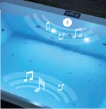 système Chromolight et audio Bluetooth spa vita XXL Novellini - www.fenetres-pas-cher.com