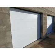 2 portes de garage sectionnelles modèle white flate
